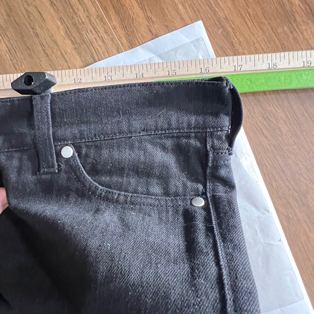 DENIM BY VICTORIA BECKHAM Black Cotton Blend Straight Leg Jeans Women Sz 28 READ - Picture 10 of 14